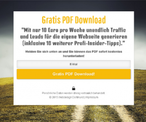 Landingpage erstellen für gratis Freebie